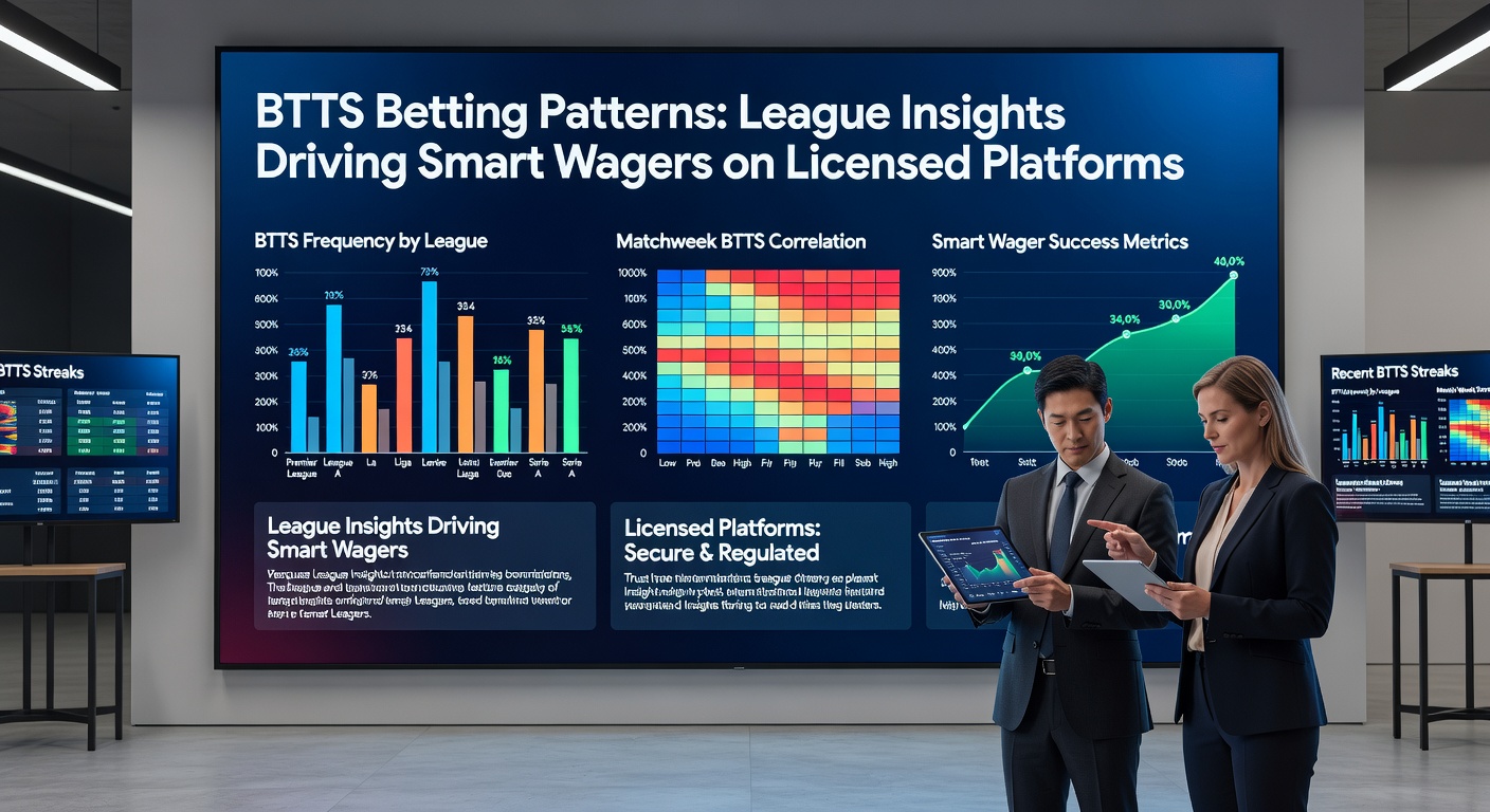 Dynamic infographic of Bundesliga BTTS trends, with heat maps showing high-scoring regions and team matchups in the 2025-26 season