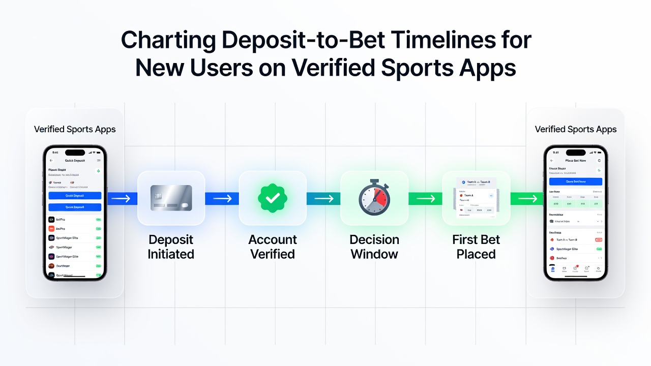 Chart comparing average deposit-to-bet times across different payment methods on verified sports apps