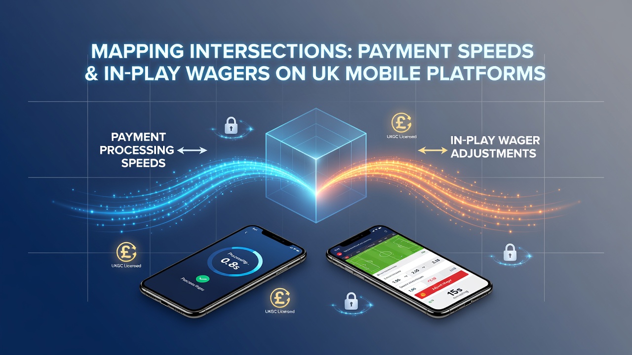 Diagram illustrating payment processing timelines alongside in-play betting adjustment interfaces on UK mobile platforms
