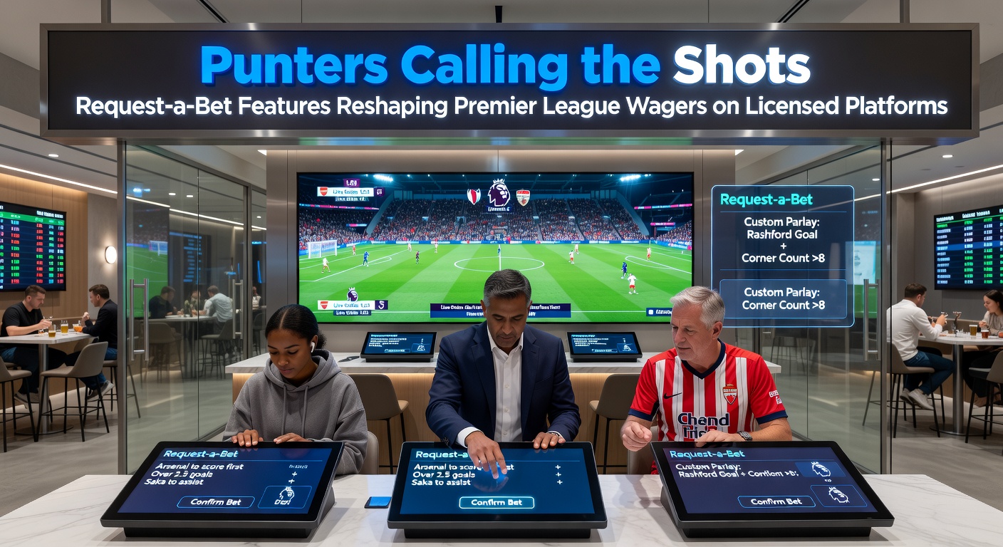 Premier League stadium packed with fans, highlighting the excitement of custom betting markets during a live match
